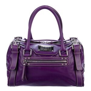 Dolce & Gabbana Purple Leather Satchel